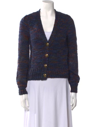 Veronica Beard Striped V-Neck Sweater