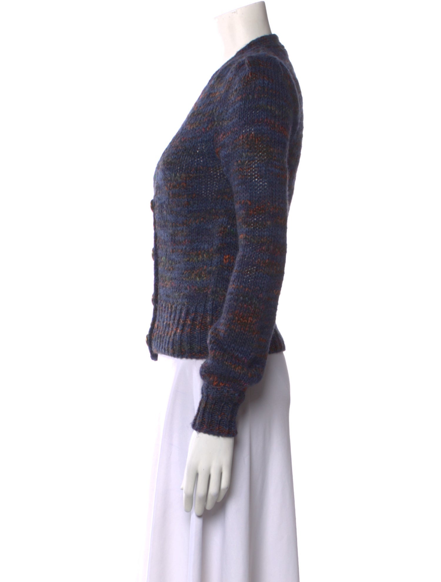 Veronica Beard Striped V-Neck Sweater