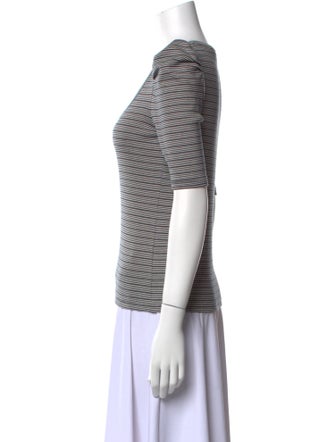 Veronica Beard Striped Scoop Neck T-Shirt