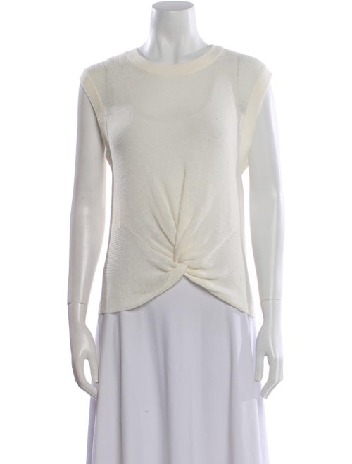 Veronica Beard Linen Bateau Neckline T-Shirt