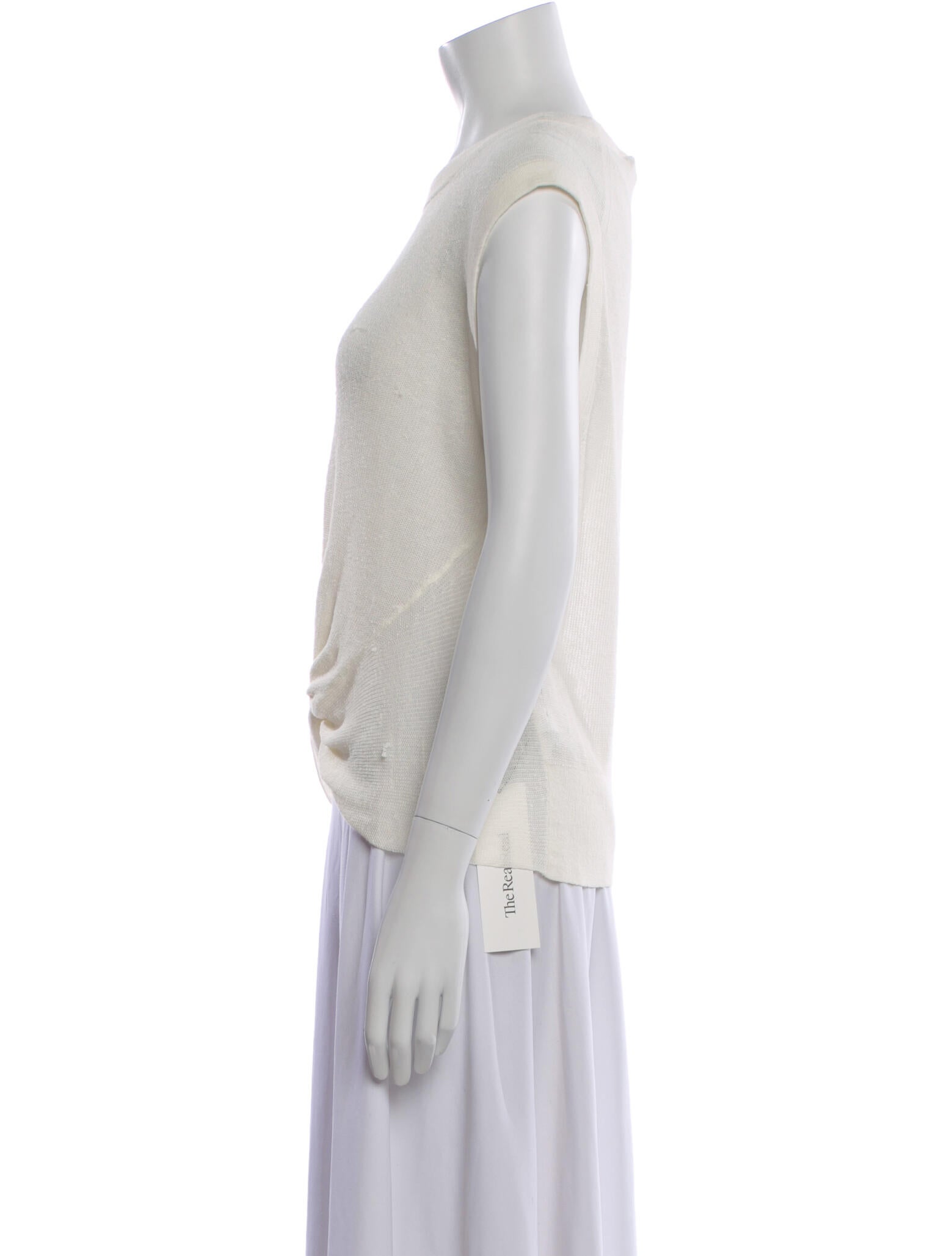 Veronica Beard Linen Bateau Neckline T-Shirt