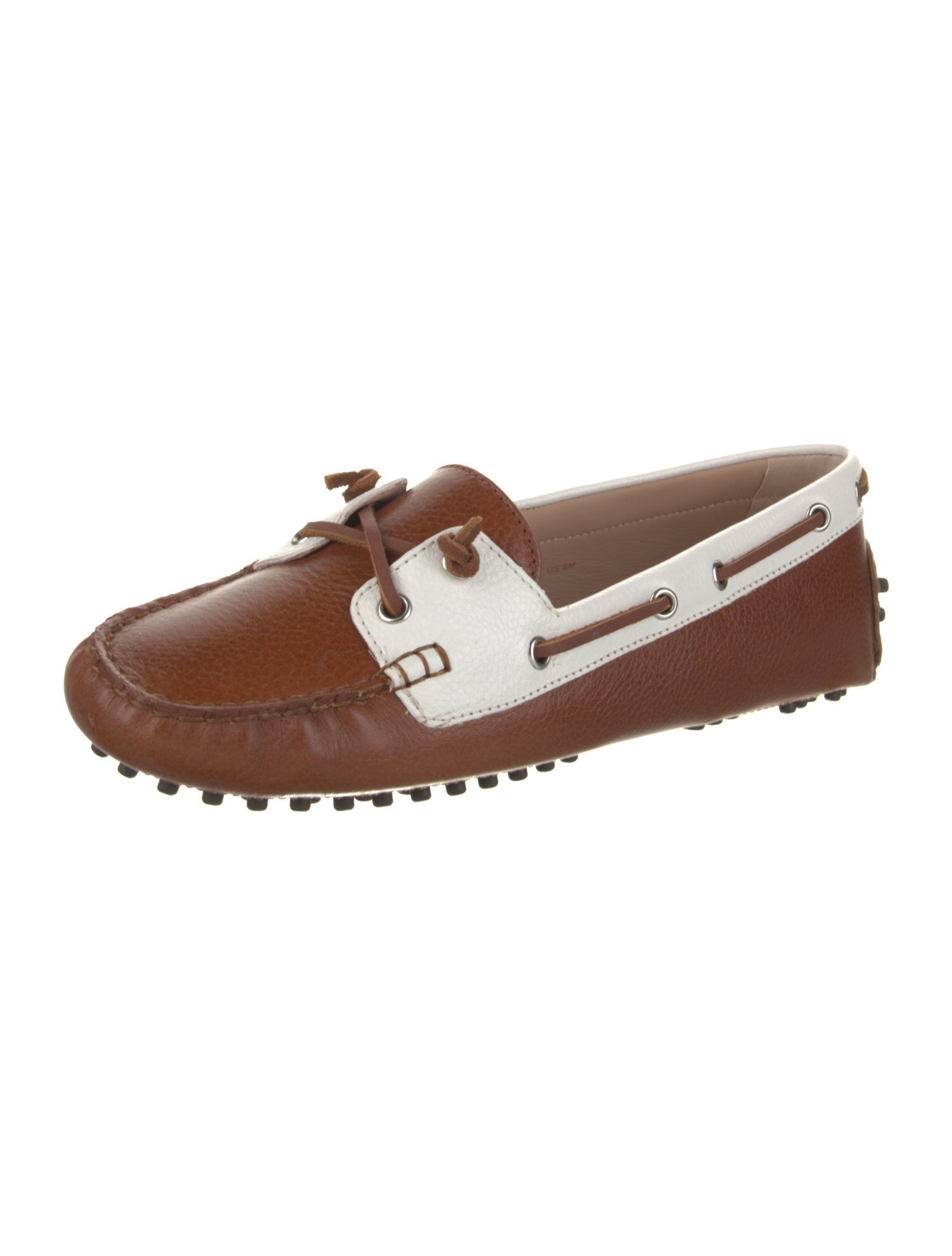 Veronica Beard Leather Colorblock Pattern Loafers