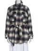 Veronica Beard Plaid Print Faux Fur Jacket