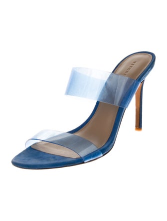 Veronica Beard Suede Leather Trim Embellishment Slides