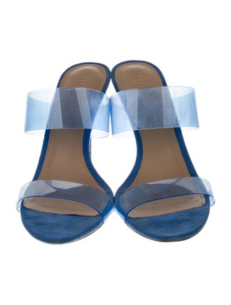 Veronica Beard Suede Leather Trim Embellishment Slides