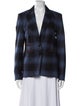 Veronica Beard Wool Plaid Print Blazer
