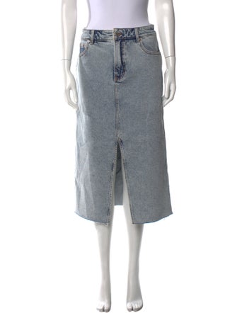 Veronica Beard Raw-Edge Trim Midi Length Skirt