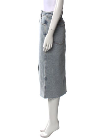 Veronica Beard Raw-Edge Trim Midi Length Skirt