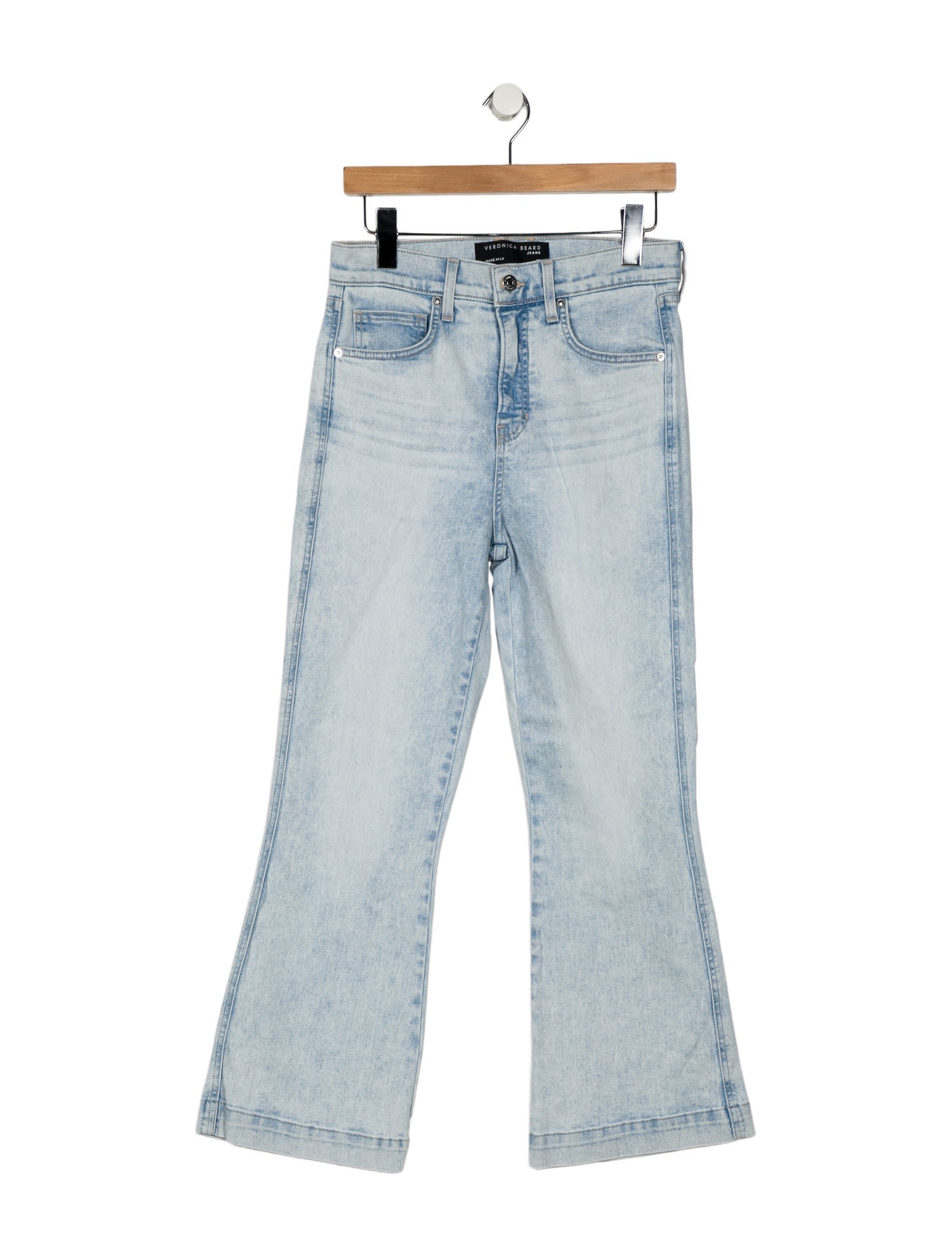 Veronica Beard Mid-Rise Wide Leg Jeans