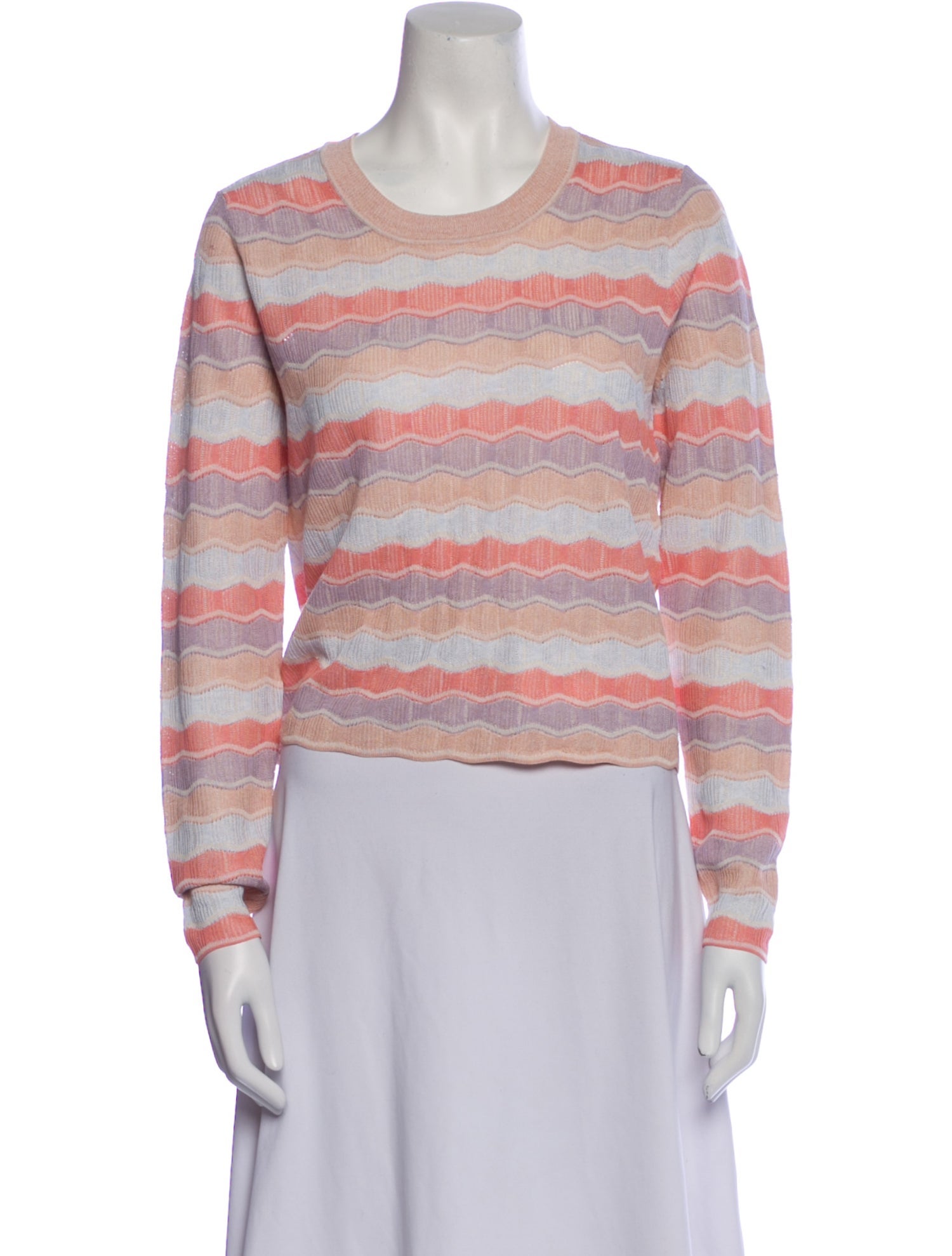 Veronica Beard Striped Scoop Neck Sweater