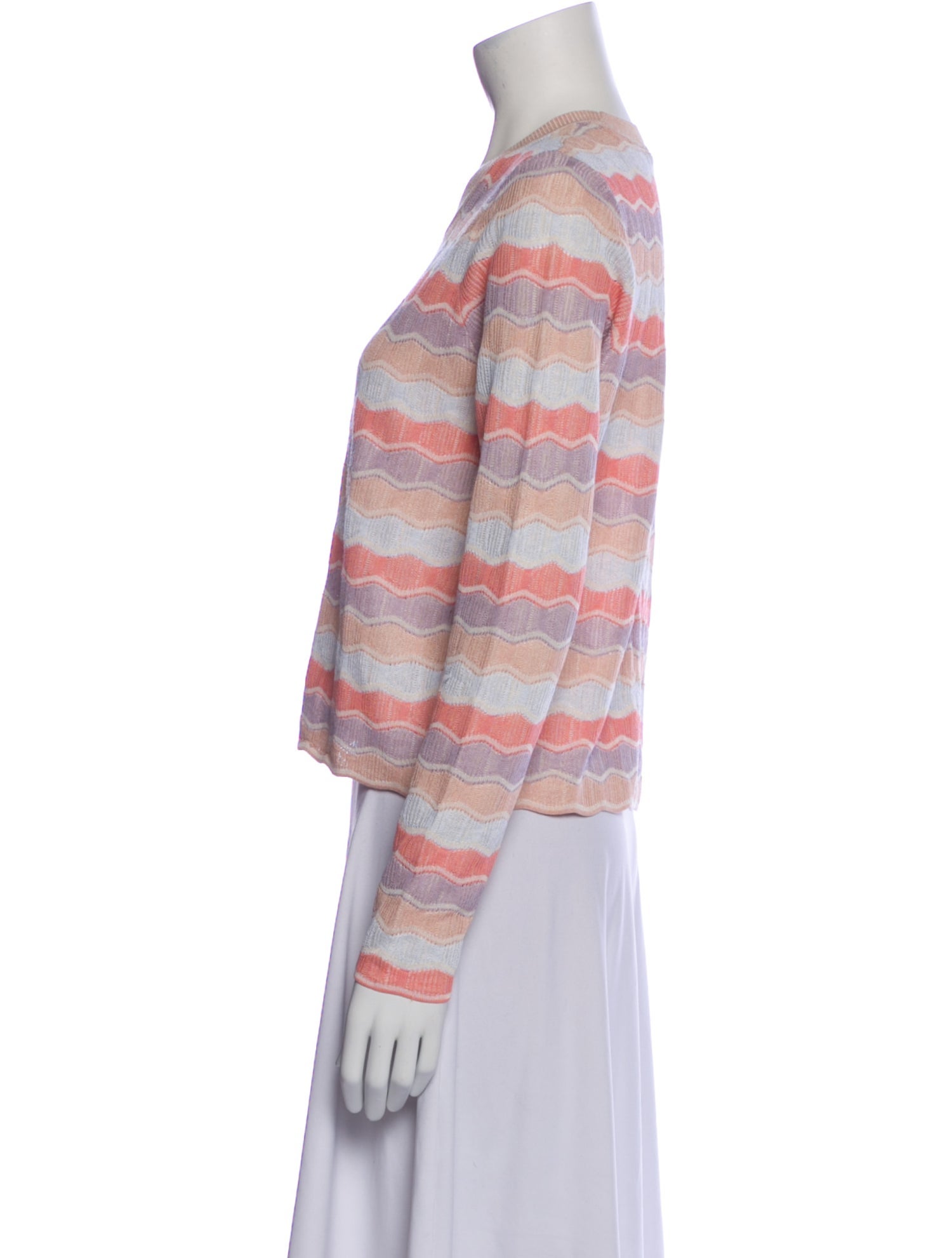 Veronica Beard Striped Scoop Neck Sweater