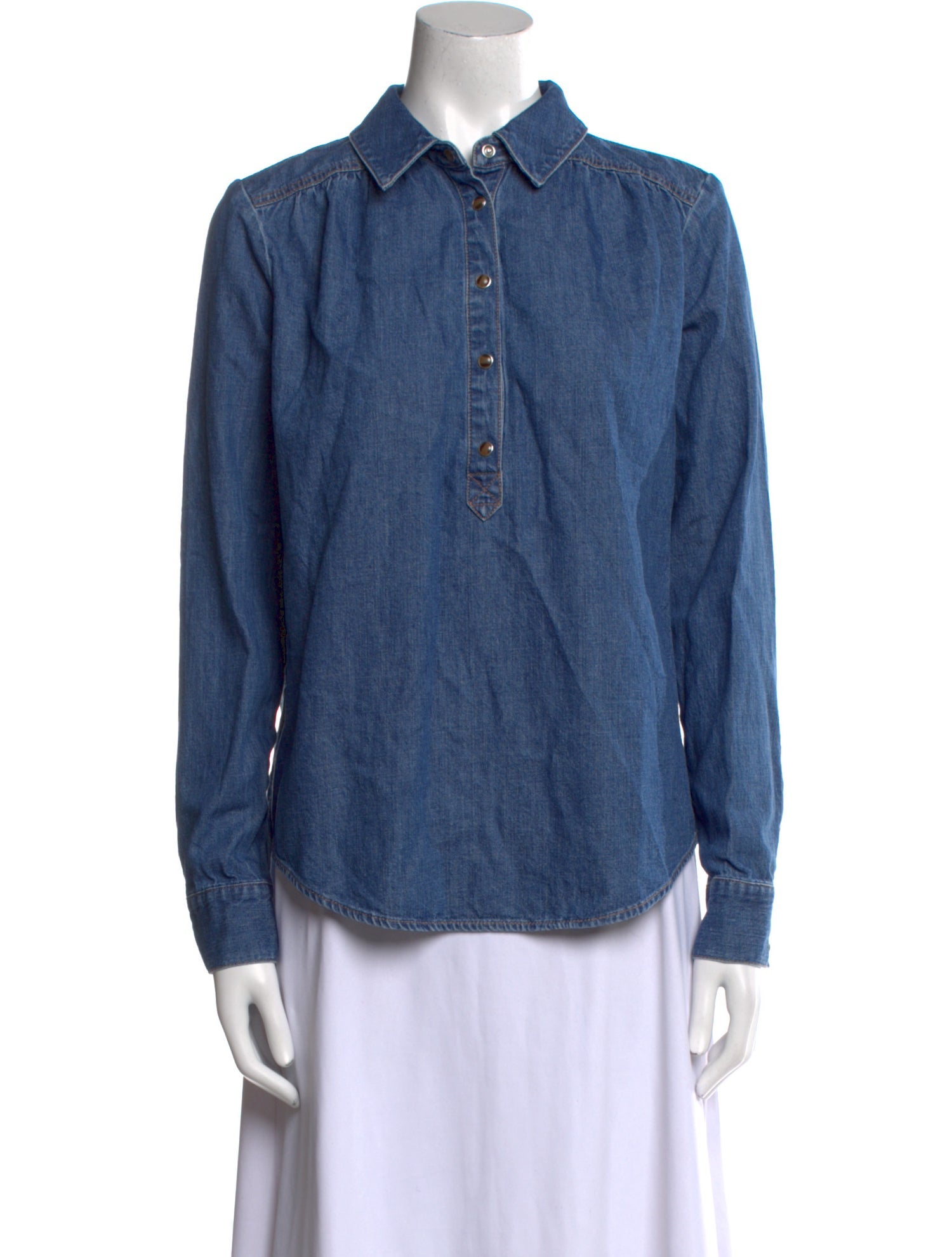 Veronica Beard Long Sleeve Button-Up Top