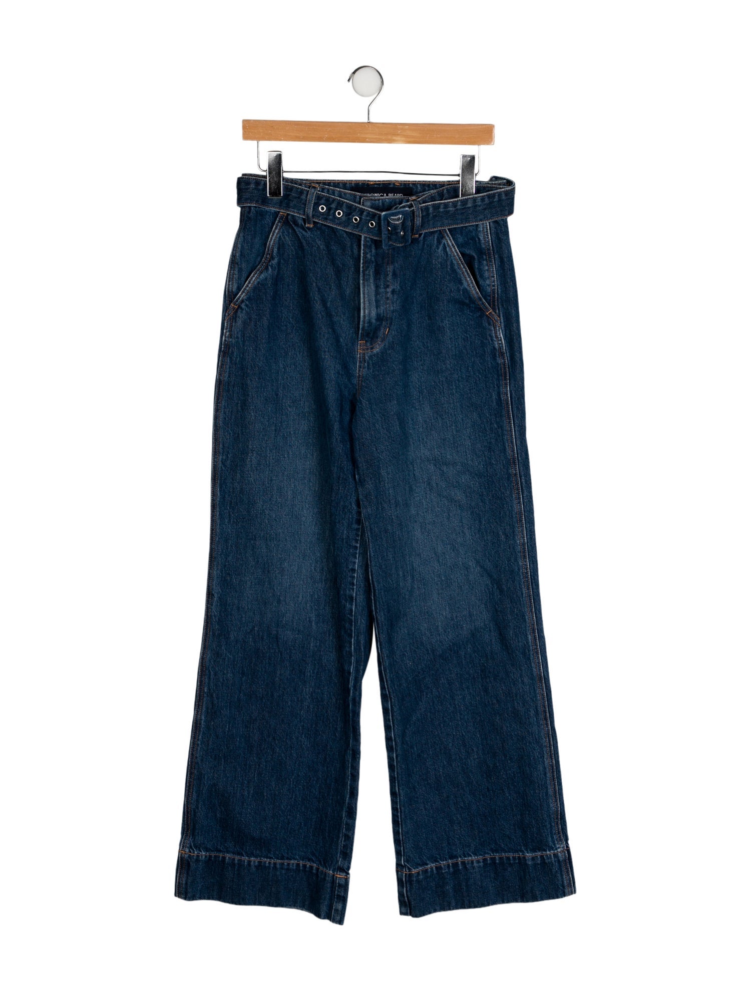 Veronica Beard High-Rise Wide Leg Jeans