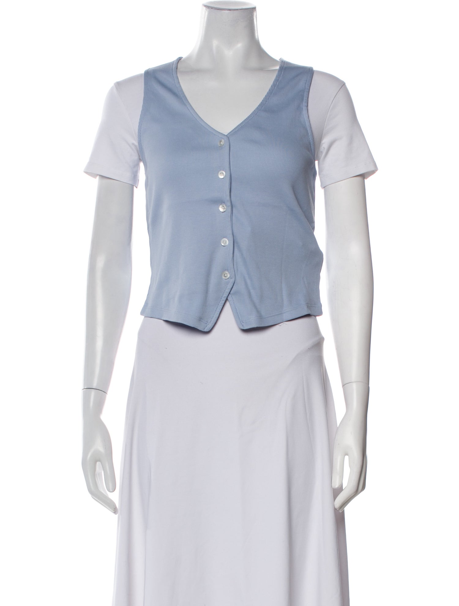 Veronica Beard V-Neck Short Sleeve Crop Top w/ Tags