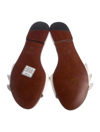 Veronica Beard Leather Sequin Embellishments Slides