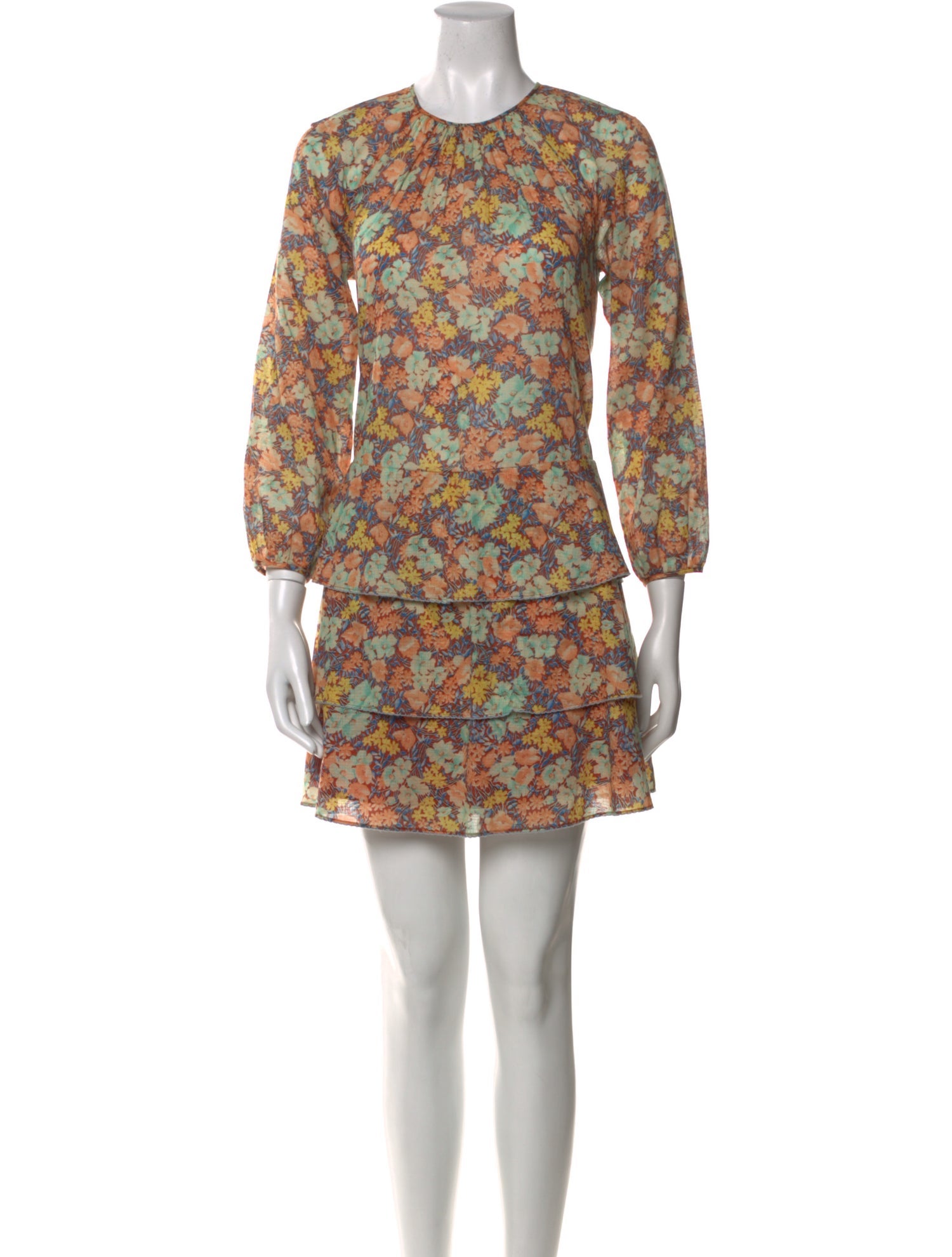 Veronica Beard Floral Print Mini Dress