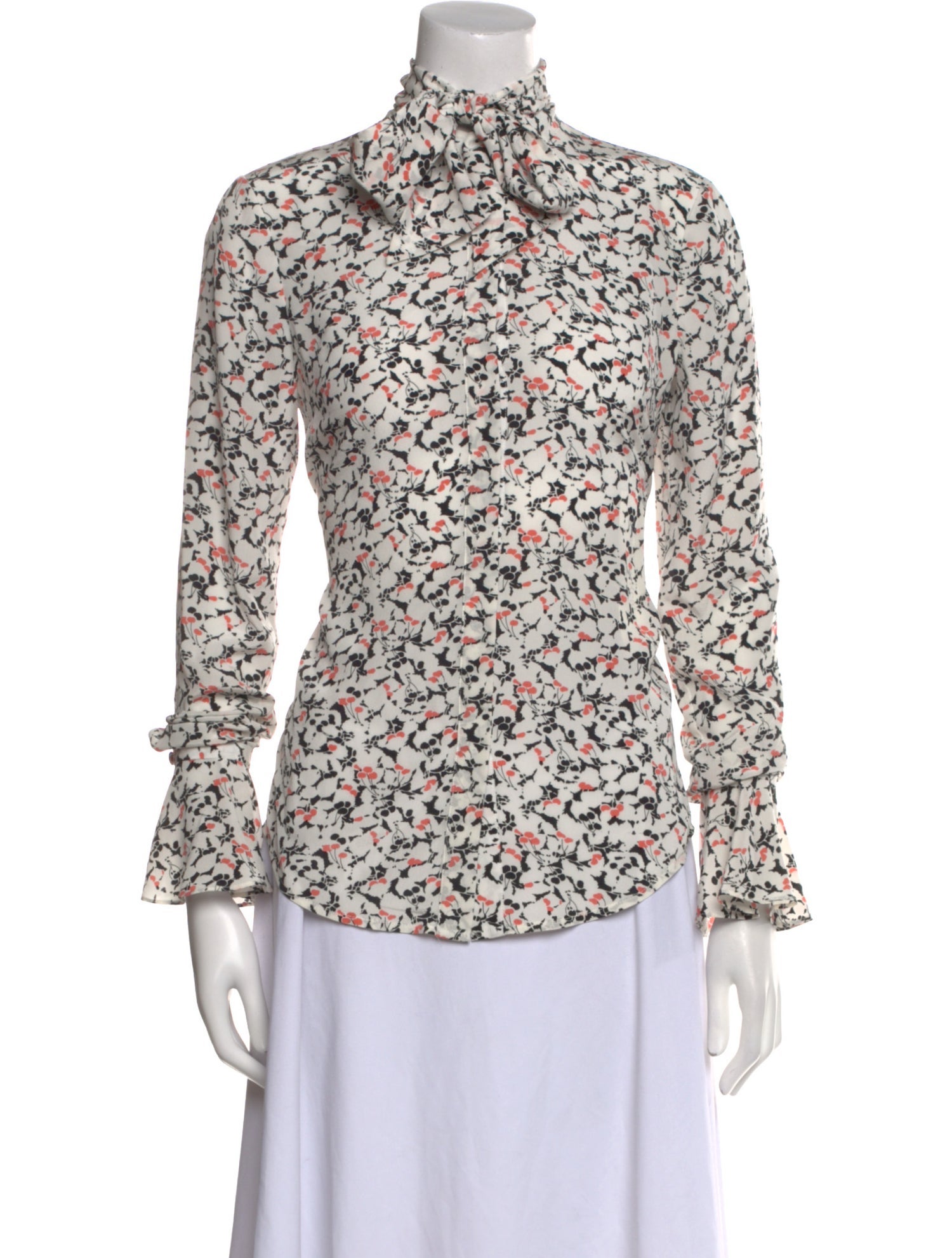 Veronica Beard Silk Floral Print Blouse