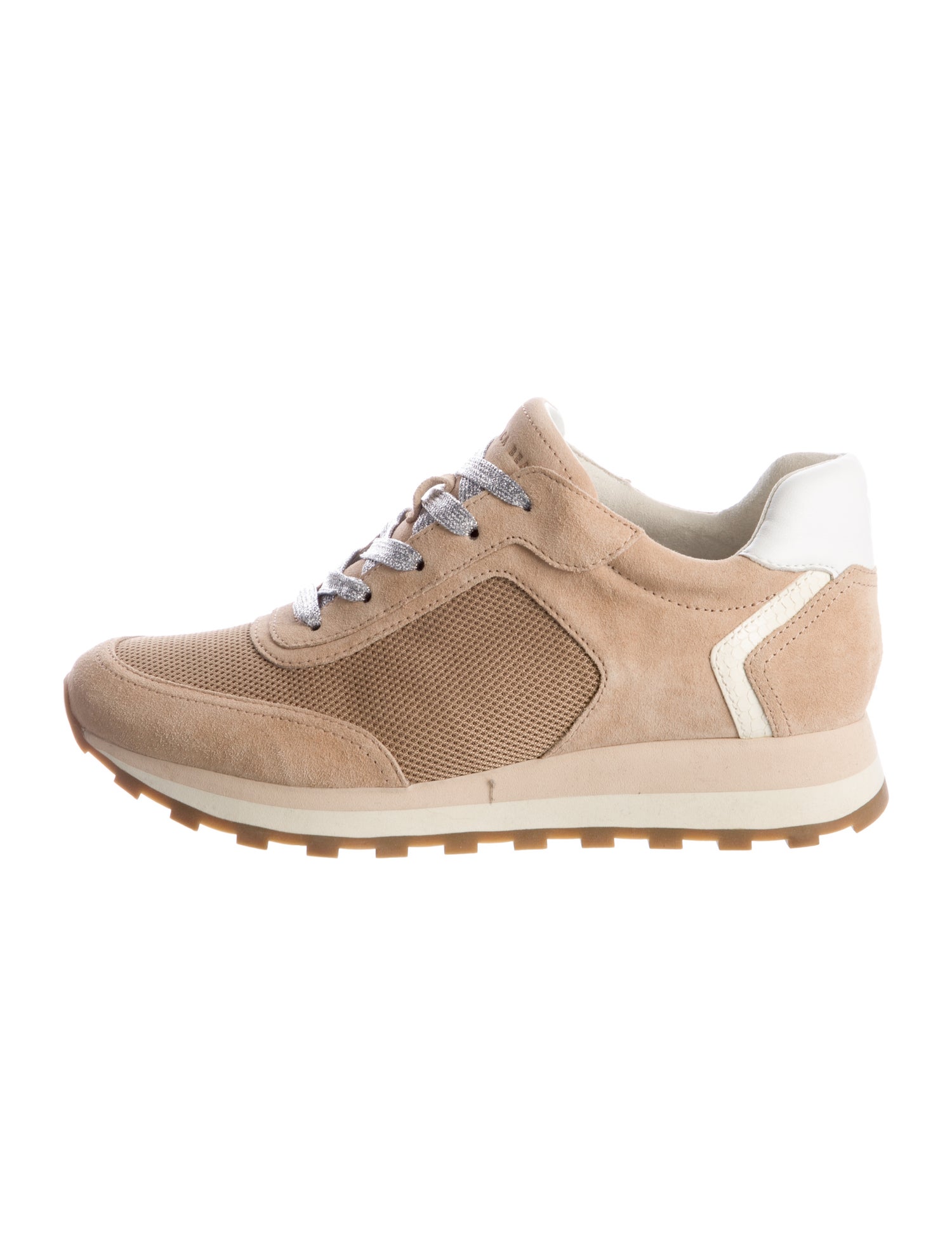 Veronica Beard Suede Colorblock Pattern Sneakers