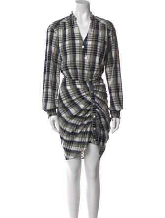 Veronica Beard Plaid Print Mini Dress