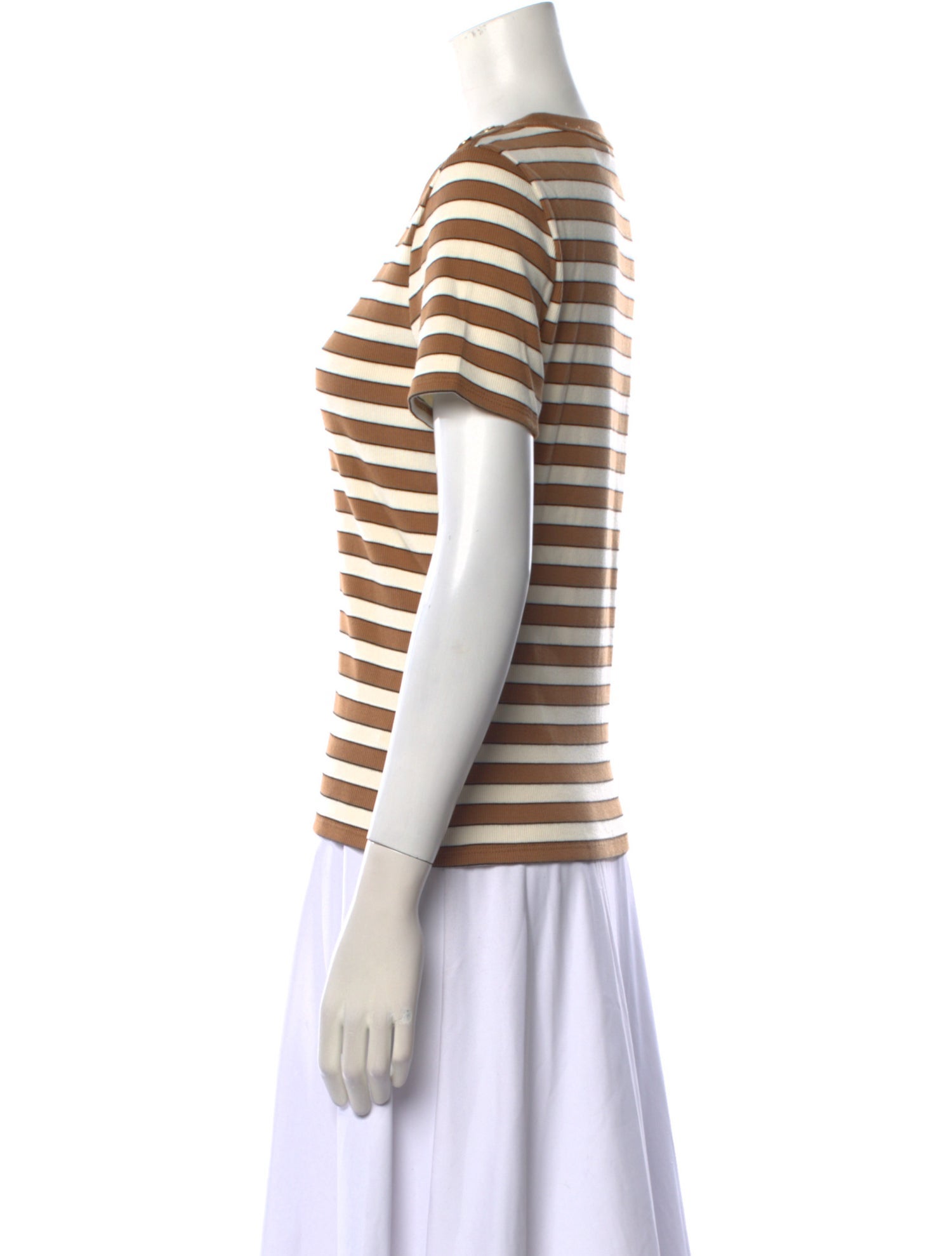 Veronica Beard Striped Crew Neck T-Shirt