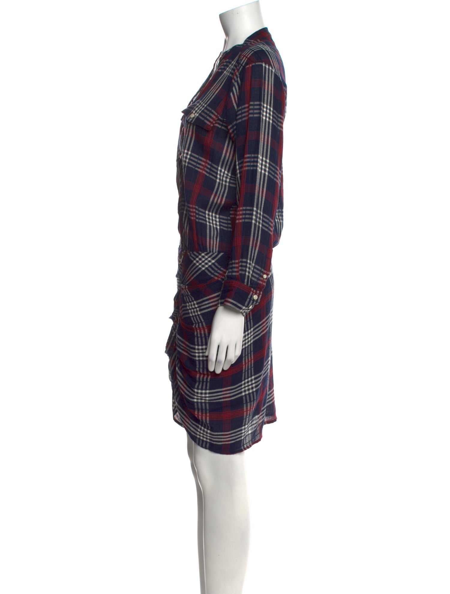 Veronica Beard Plaid Print Knee-Length Dress