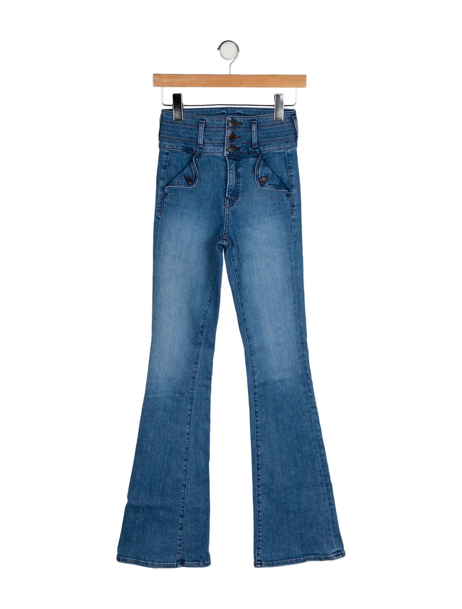 Veronica Beard High-Rise Wide Leg Jeans