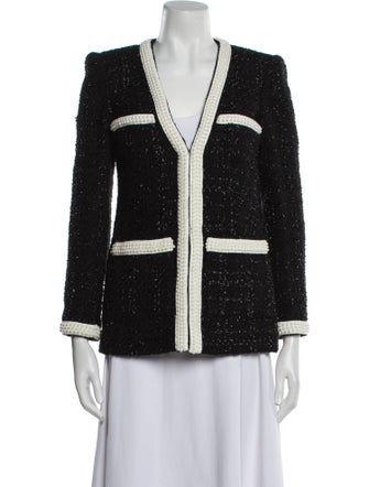 Veronica Beard Wool Tweed Pattern Evening Jacket