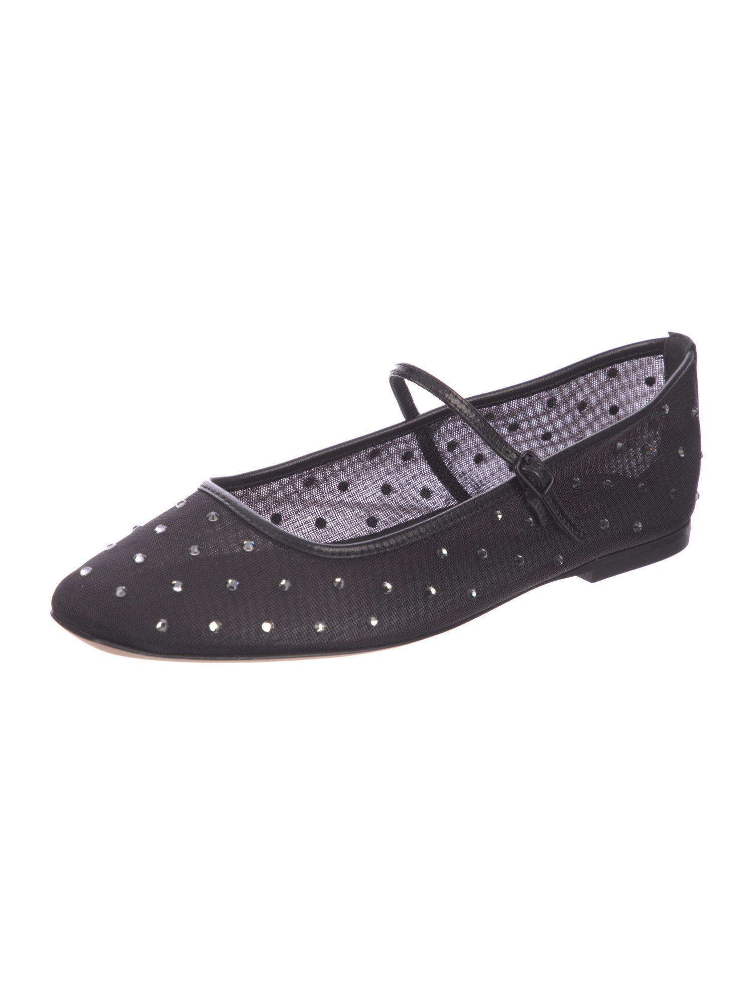 Veronica Beard Mesh Lace Pattern Mary Jane Flats