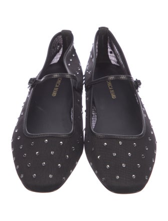 Veronica Beard Mesh Lace Pattern Mary Jane Flats
