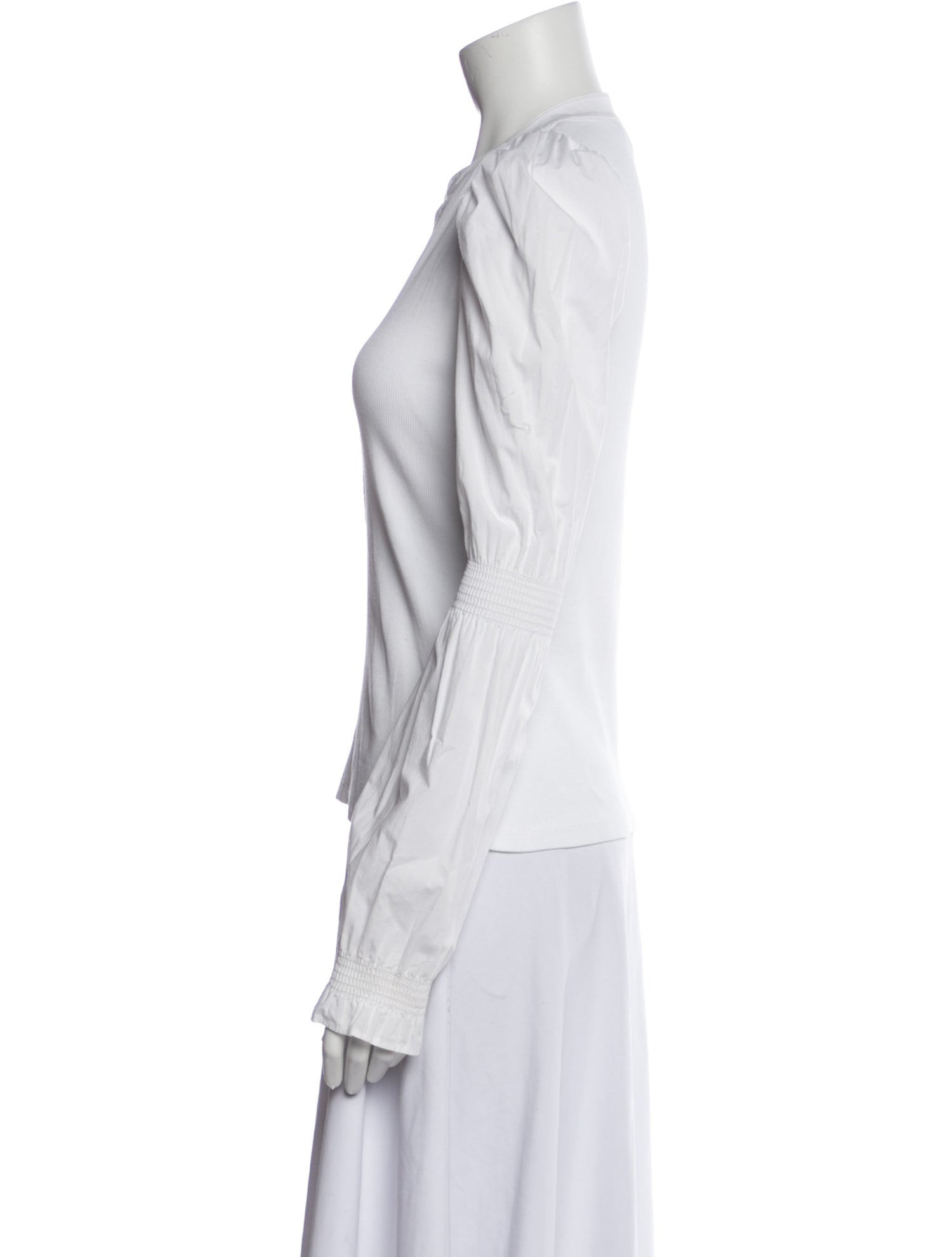 Veronica Beard V-Neck Long Sleeve Top