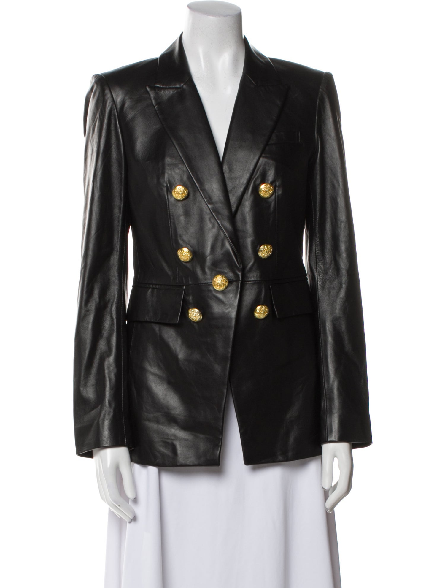 Veronica Beard Lamb Leather Blazer
