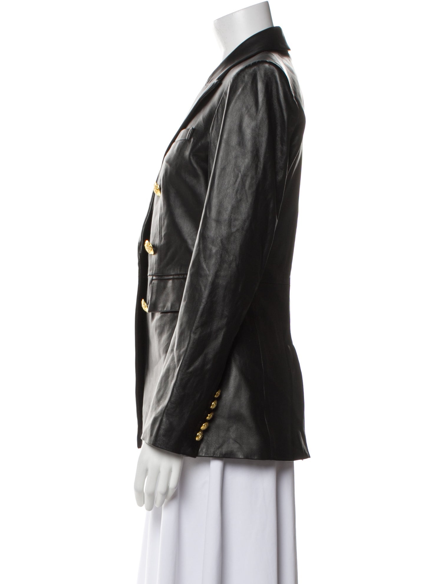 Veronica Beard Lamb Leather Blazer