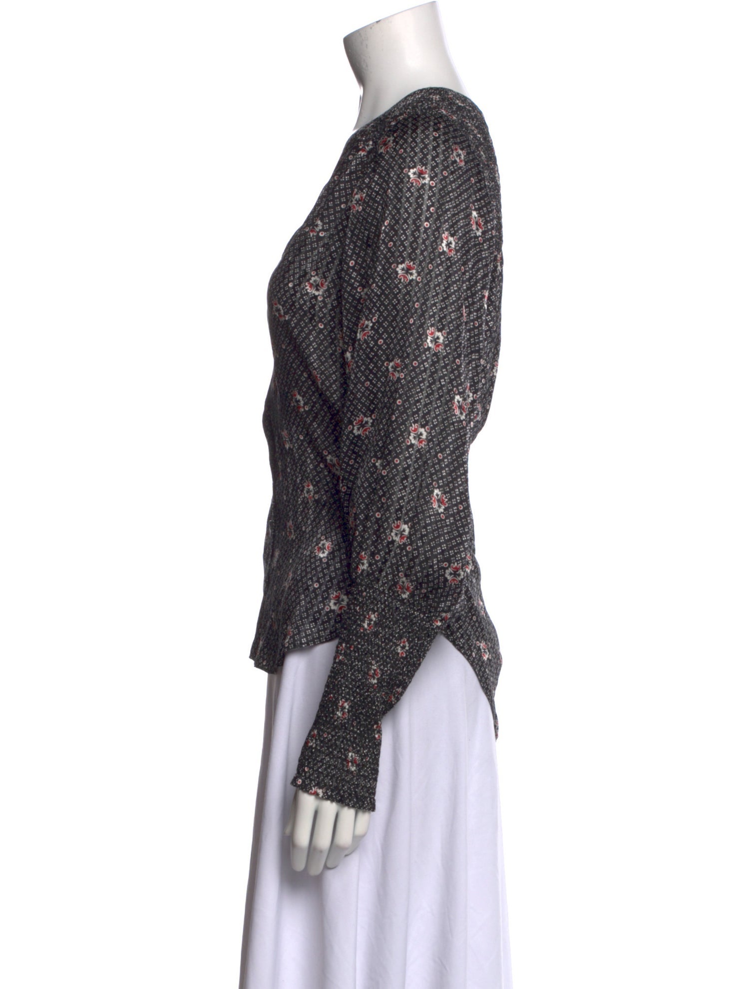 Veronica Beard Silk Printed Blouse