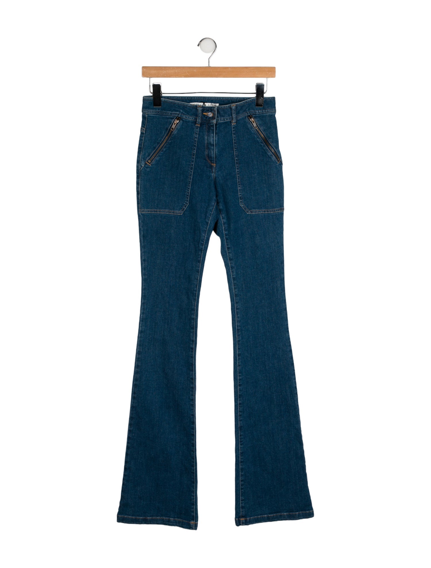 Veronica Beard Mid-Rise Wide Leg Jeans