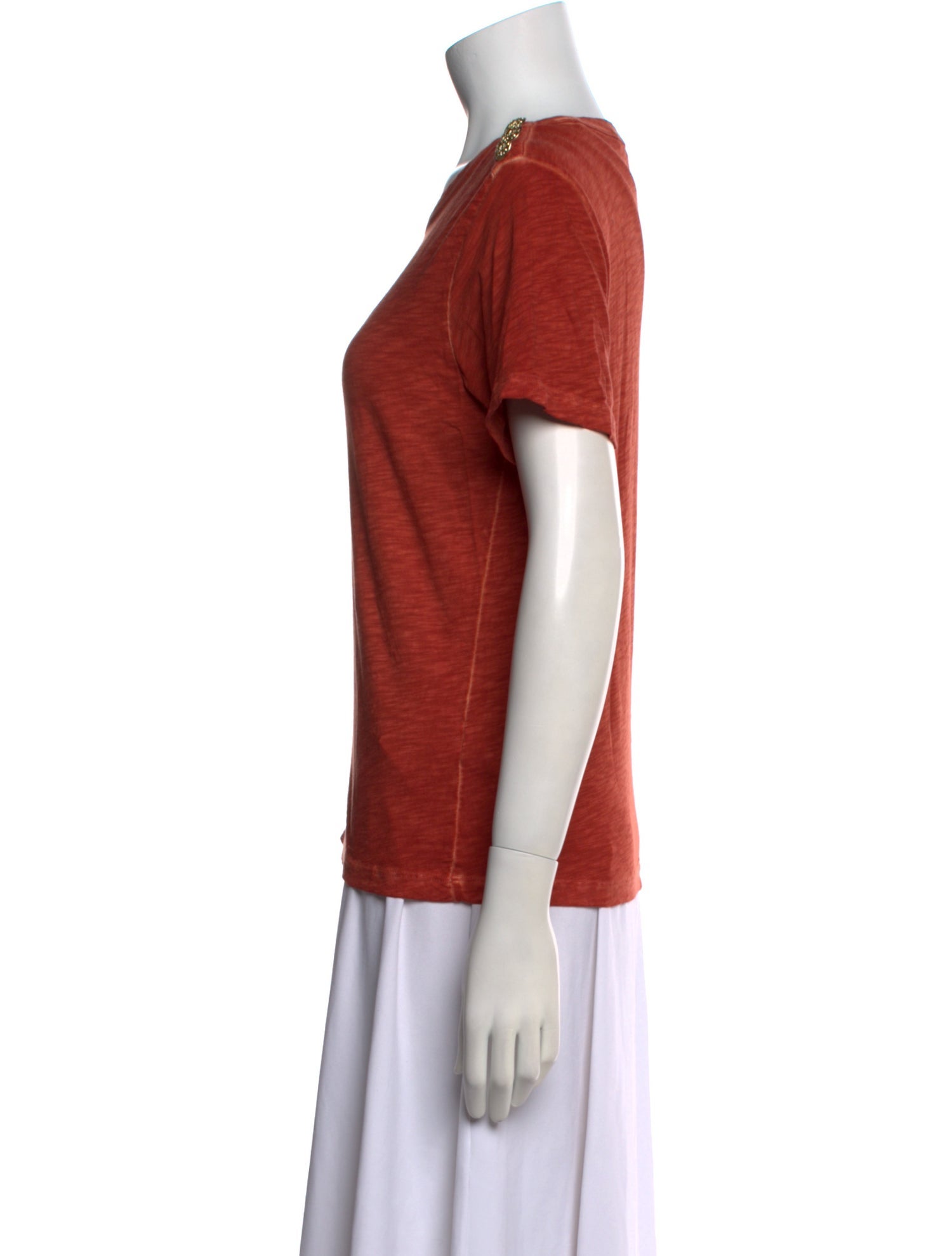 Veronica Beard Scoop Neck Short Sleeve T-Shirt