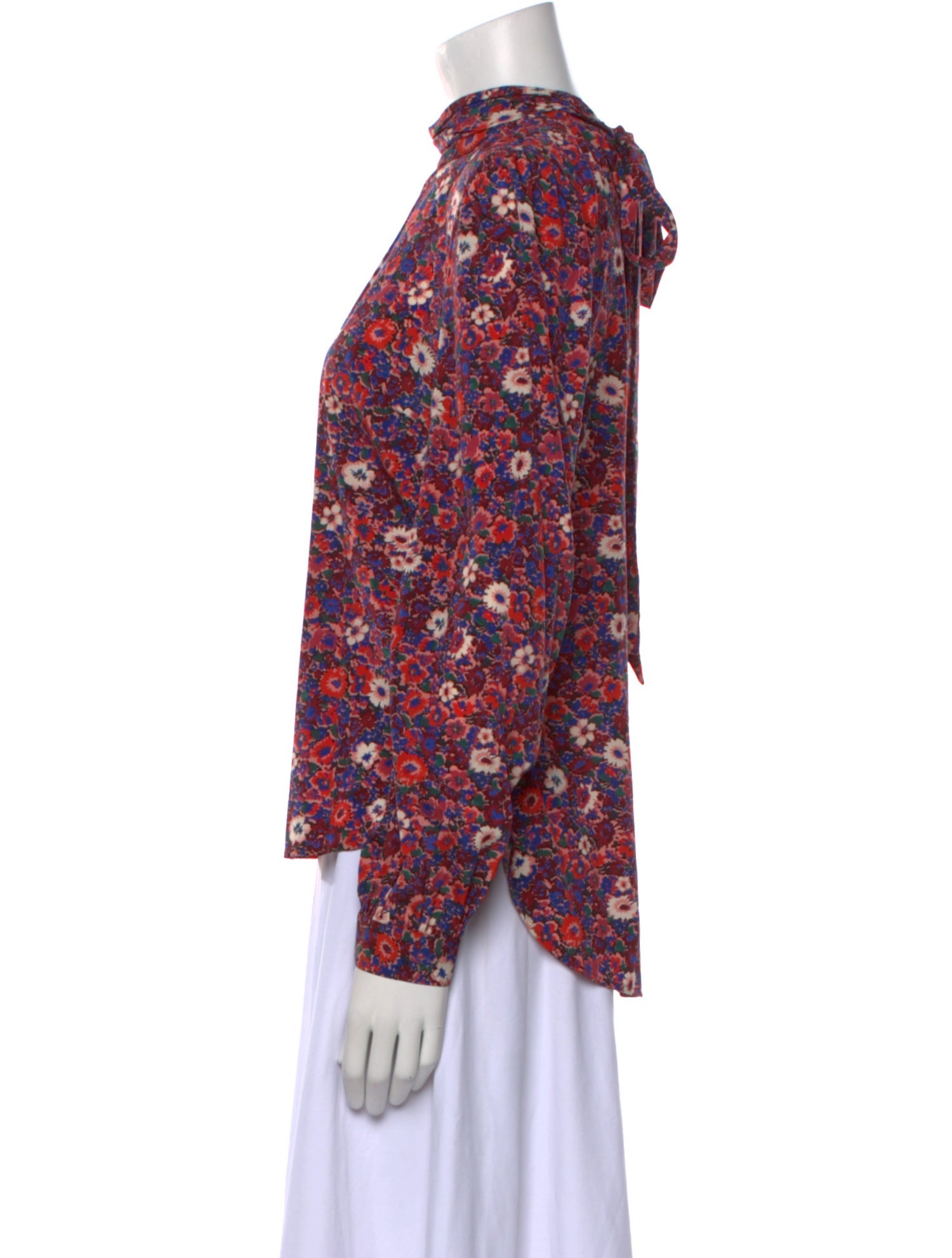 Veronica Beard Silk Floral Print Blouse