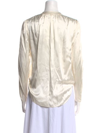 Veronica Beard Silk V-Neck Crop Top