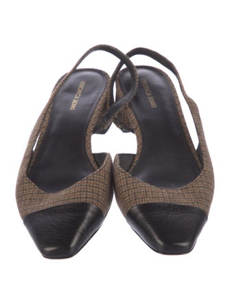 Veronica Beard Houndstooth Print Slingback Pumps