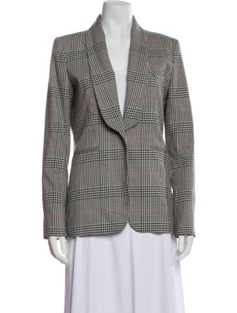 Veronica Beard Plaid Print Blazer