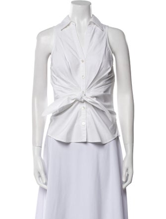 Veronica Beard V-Neck Sleeveless Top