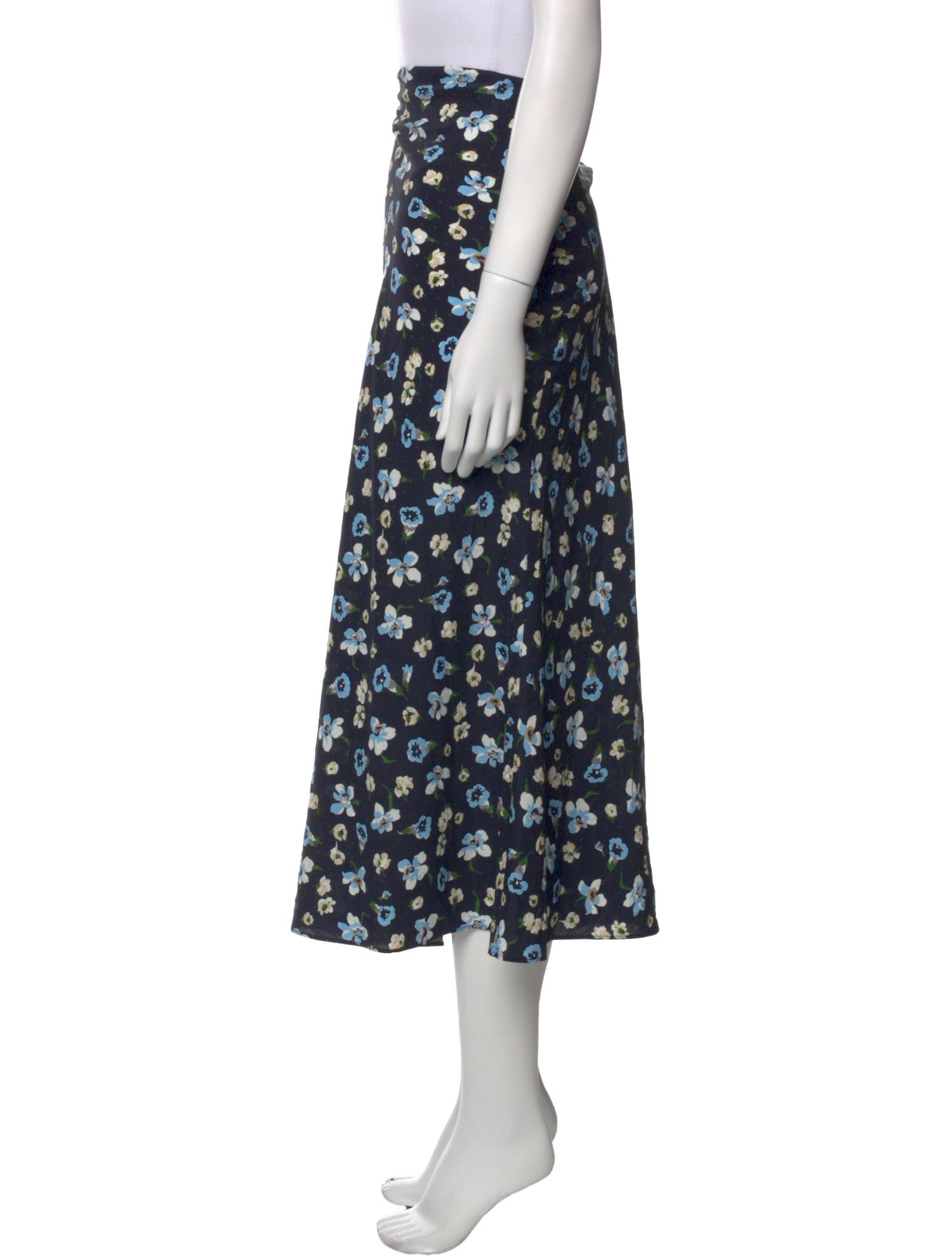 Veronica Beard Silk Midi Length Skirt