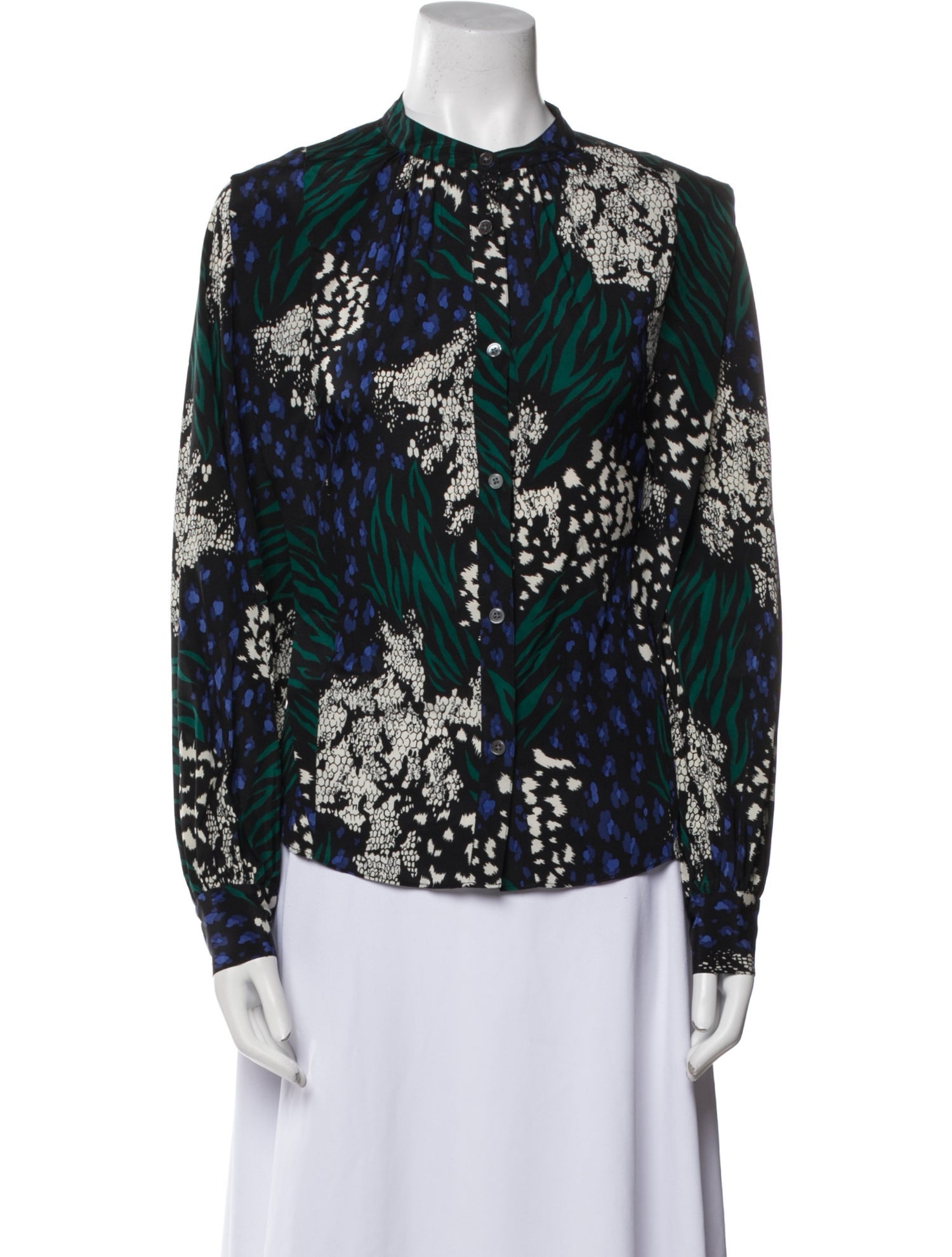 Veronica Beard Silk Printed Blouse