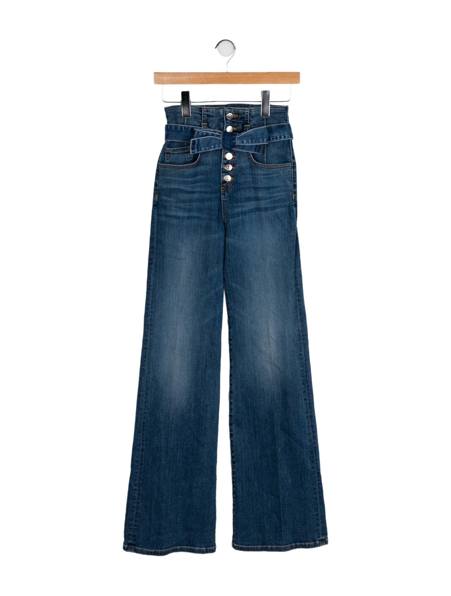 Veronica Beard High-Rise Wide Leg Jeans