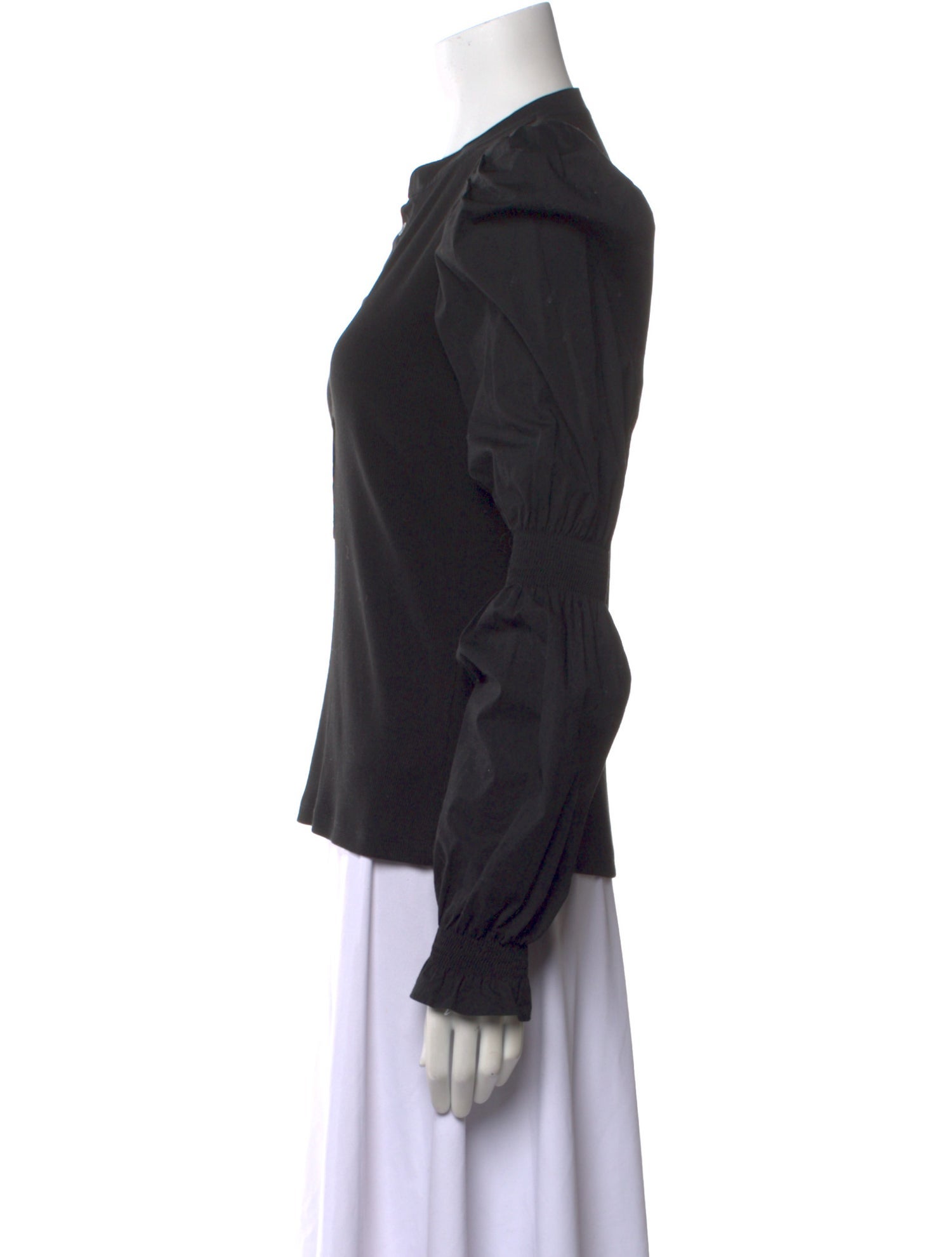 Veronica Beard V-Neck Long Sleeve Blouse