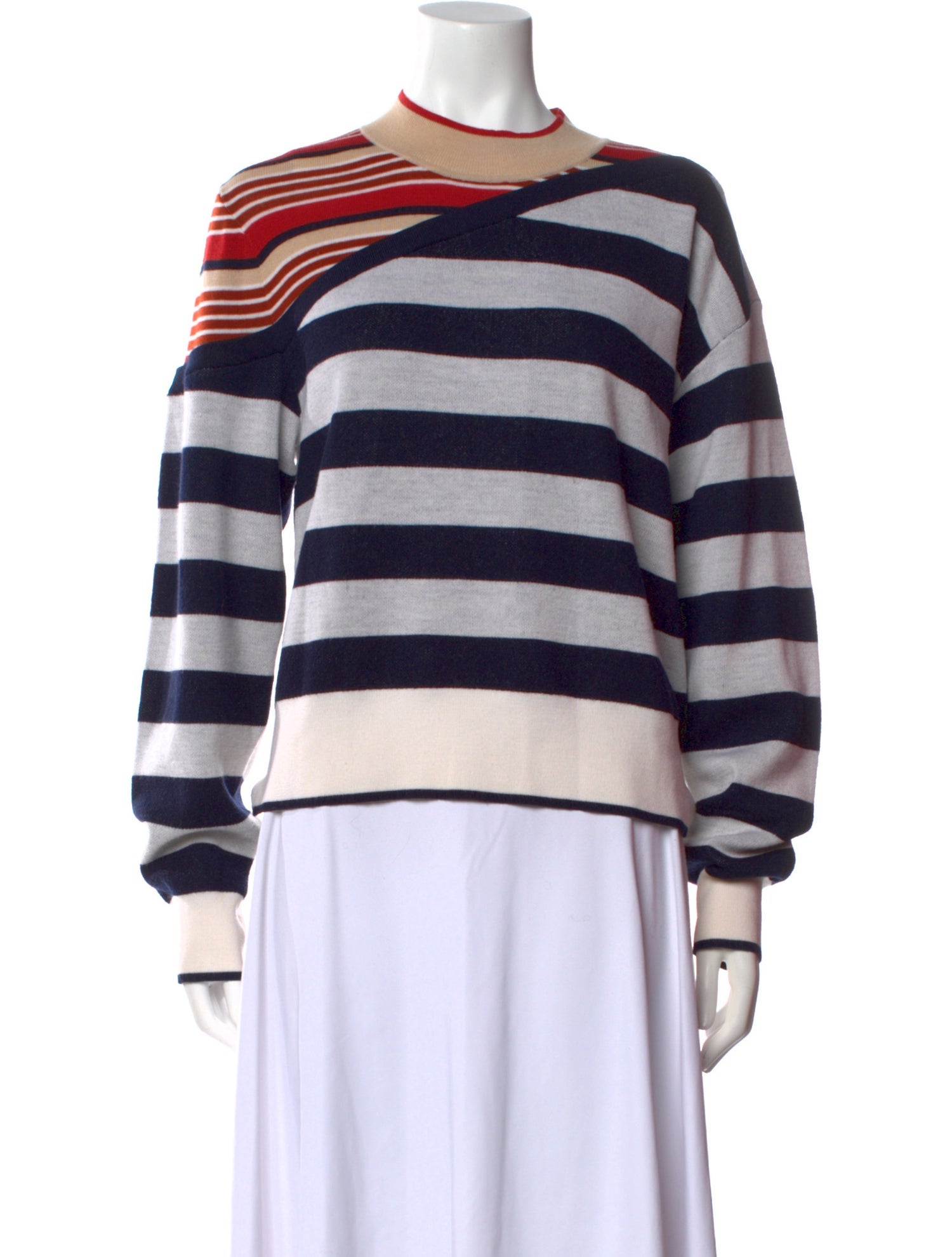 Veronica Beard Merino Wool Striped Sweater
