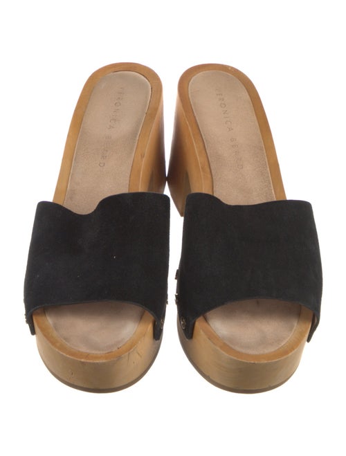 Veronica Beard Suede Studded Accents Slides