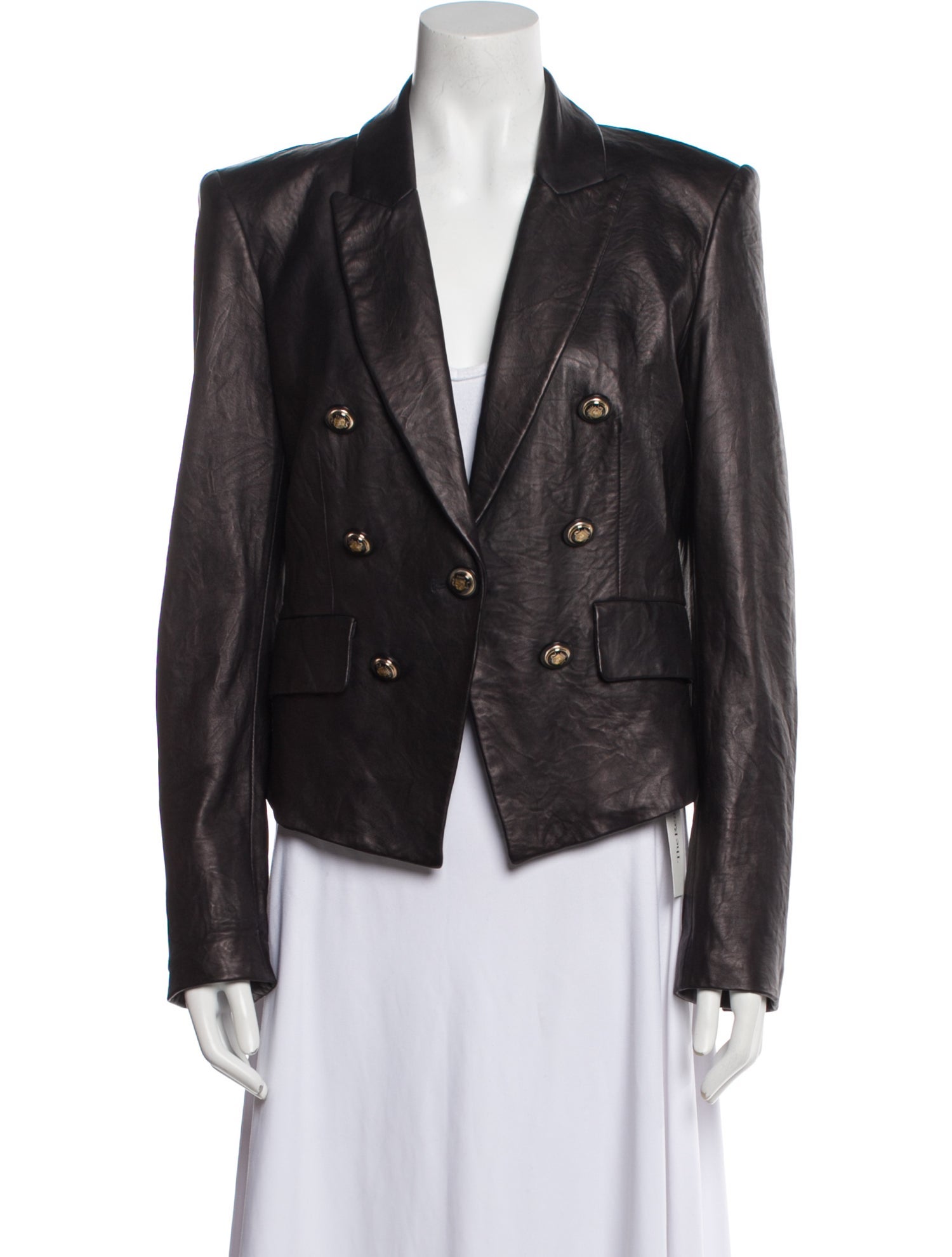 Veronica Beard Lamb Leather Blazer