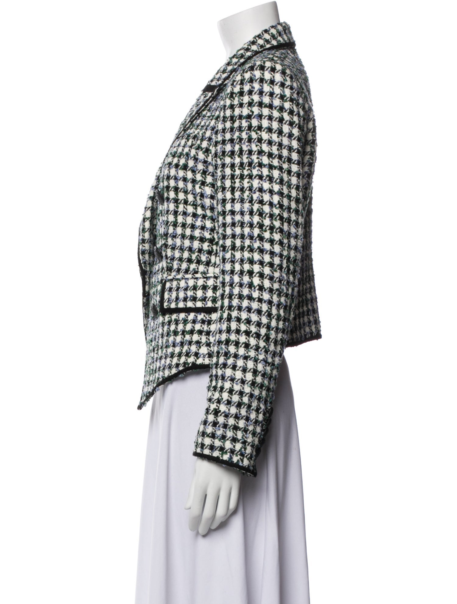 Veronica Beard Plaid Print Blazer