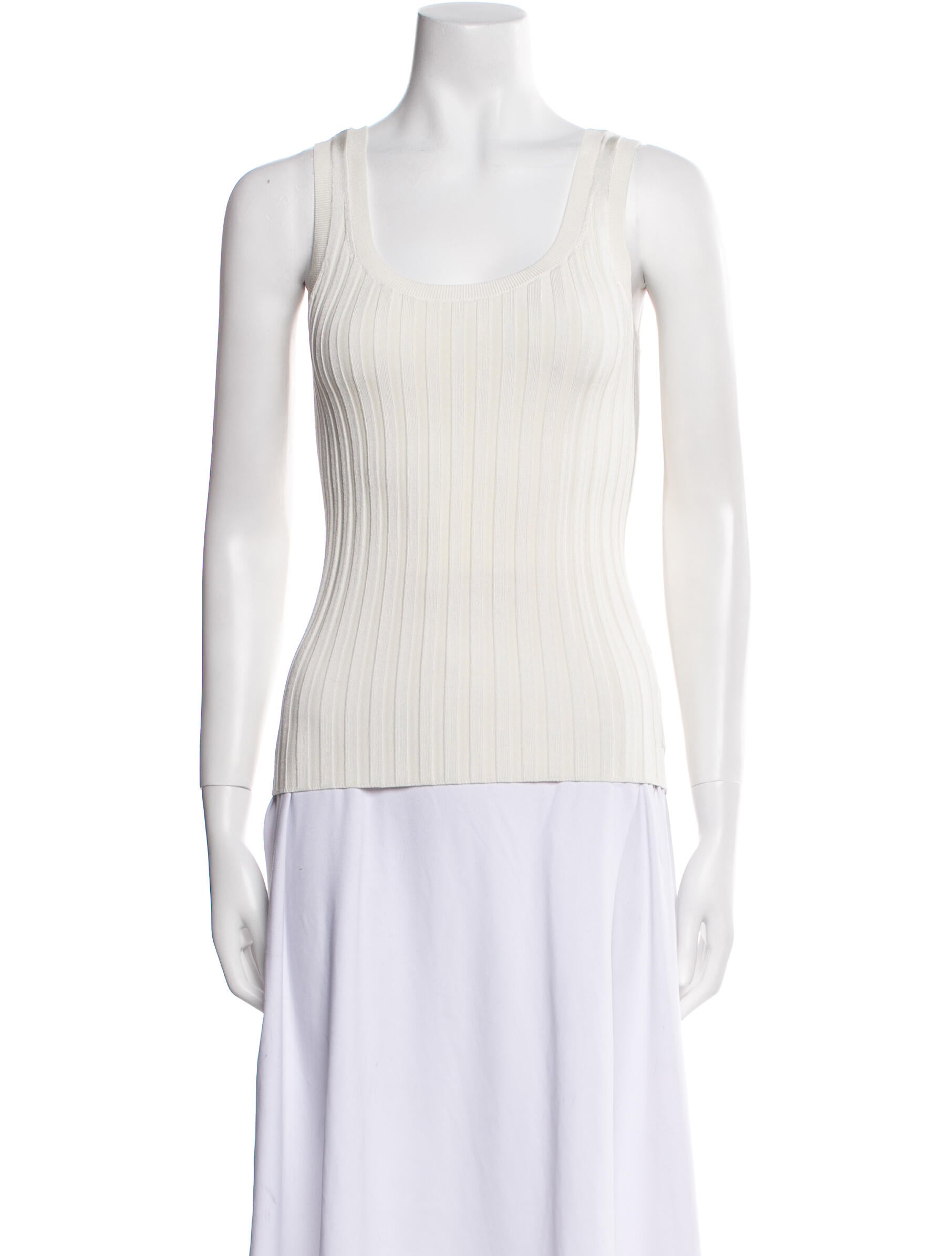 Veronica Beard Square Neckline Sleeveless Top