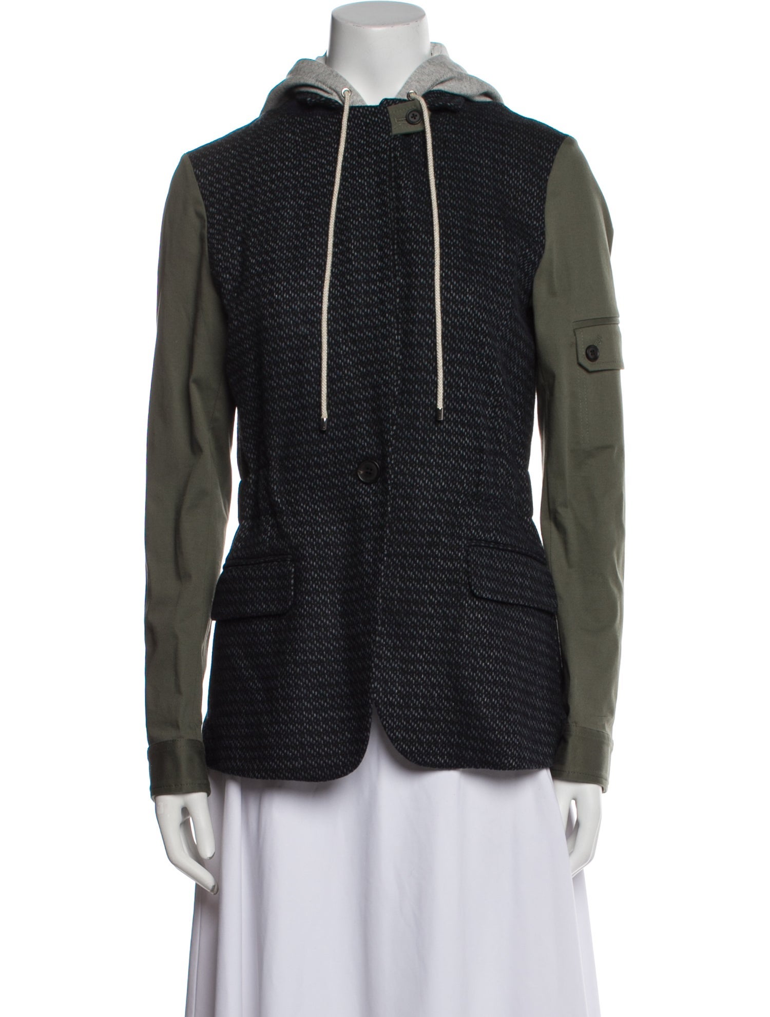 Veronica Beard Wool Colorblock Pattern Jacket